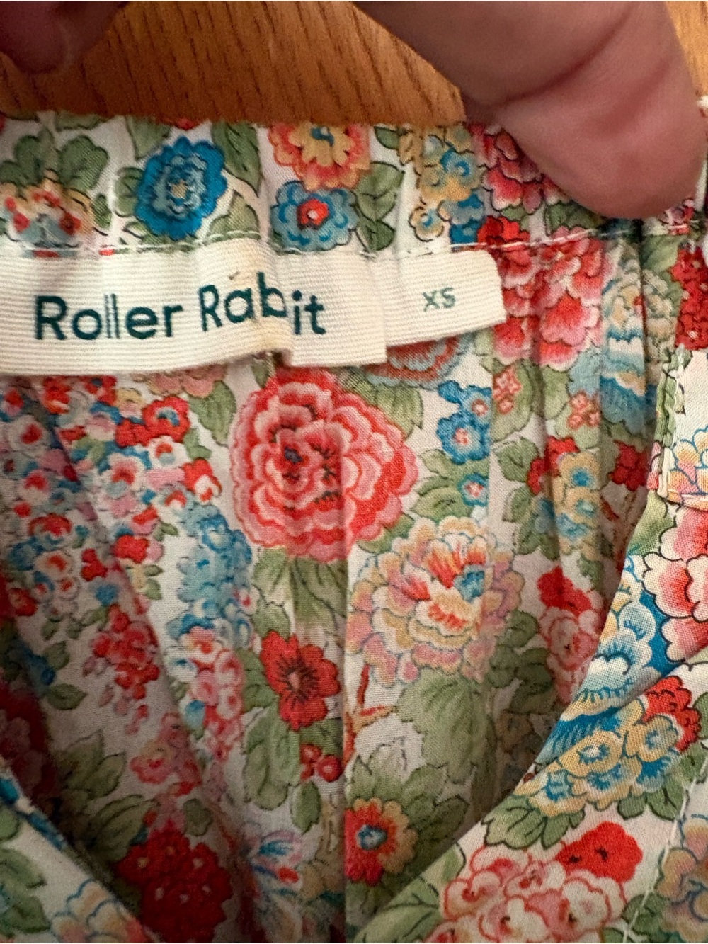 Roller Rabbit Floral Maxi Dress in Green and Coral XS - Picture 3 of 12